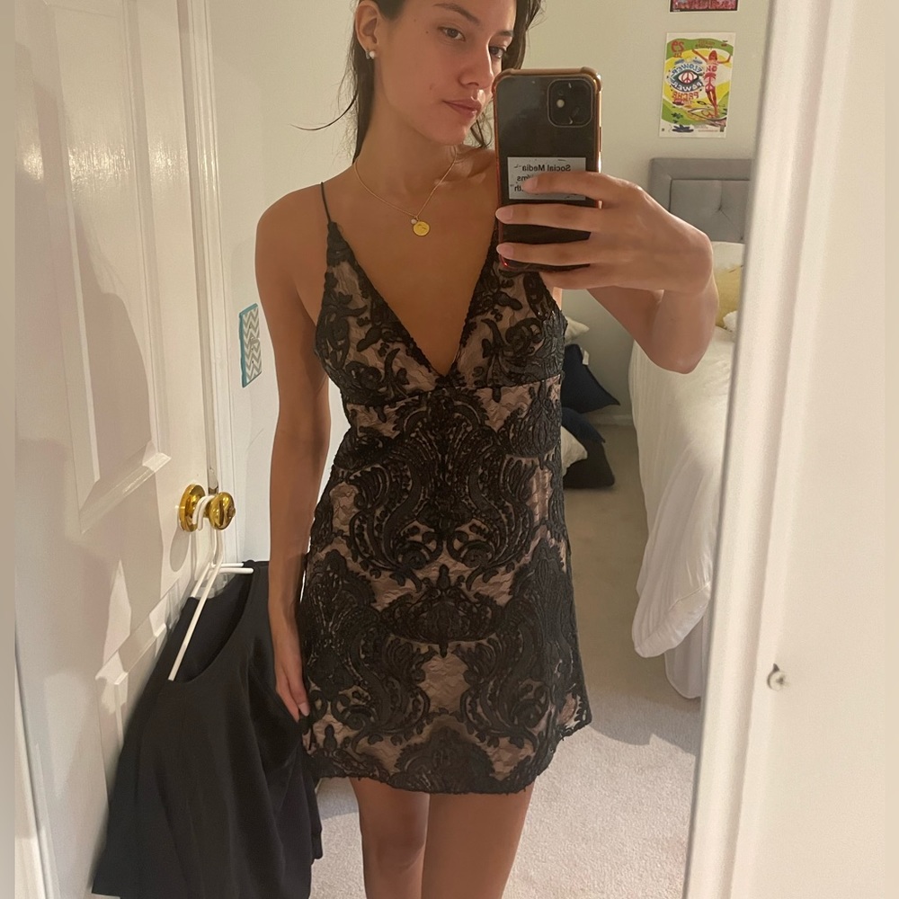 Free People Night Shimmer Mini Dress!!